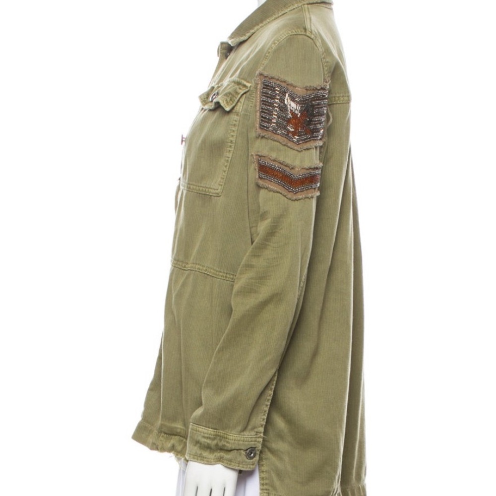 Free people utility jacket shirt button up small